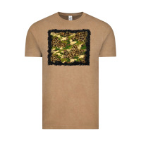 Vintage Coffee camouflage and leopard background Vintage Tee - BundleAndBundleShop