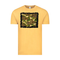 Vintage Mustard camouflage and leopard background Vintage Tee - BundleAndBundleShop