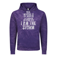 Cloud Purple fate whispers to warrior i am the storm quote gritty fighter t shirt Vintage Hoodie - linhVisuals