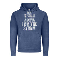Vintage Denim fate whispers to warrior i am the storm quote gritty fighter t shirt Vintage Hoodie - linhVisuals