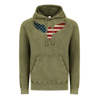 Vintage Olive bald eagle  america Vintage Hoodie - linhVisuals