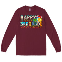 Burgundy name farewell 3rd grade  hello summer Long Sleeve Tee - CowhideDigitalArt