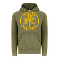 Vintage Olive harlem new york nyc vintage sign distressed amber print t shirt Vintage Hoodie - linhVisuals