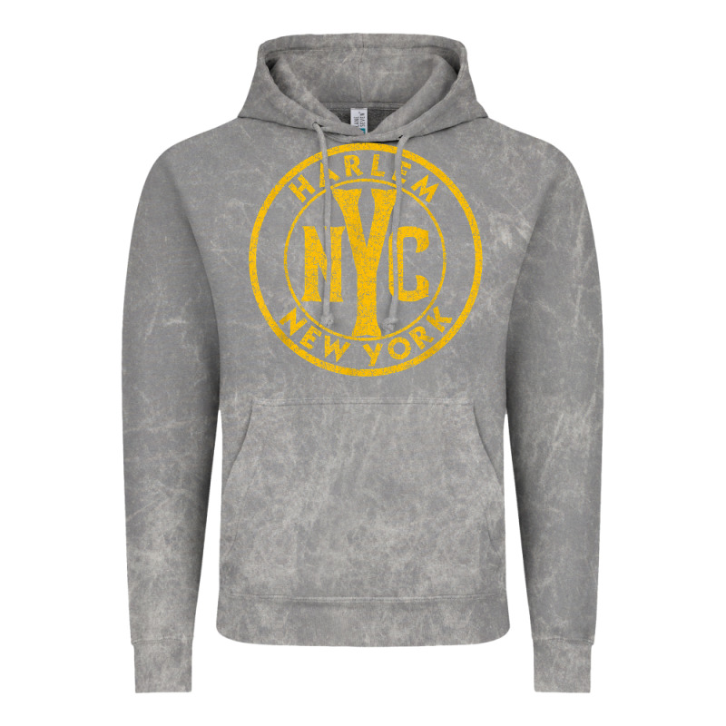 Harlem New York Nyc Vintage Sign Distressed Amber Print T Shirt Vintage Hoodie by linhVisuals | Teevron