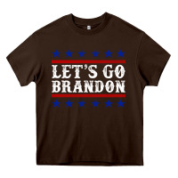 Chocolate Brown Let's Go Brandon Heavy Core Tee - Jasminsmagicworld