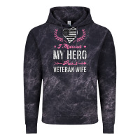 Cloud Black i married my hero proud veteran wife usa military husband t shirt Vintage Hoodie - linhVisuals