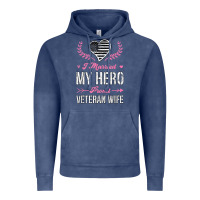 Vintage Denim i married my hero proud veteran wife usa military husband t shirt Vintage Hoodie - linhVisuals