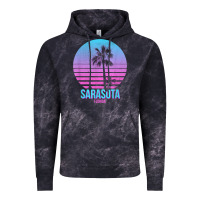 Cloud Black sarasota florida vintage retro palm tree t shirt Vintage Hoodie - linhVisuals