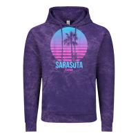 Cloud Purple sarasota florida vintage retro palm tree t shirt Vintage Hoodie - linhVisuals