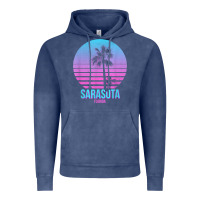 Vintage Denim sarasota florida vintage retro palm tree t shirt Vintage Hoodie - linhVisuals