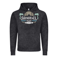 Vintage Black sanibel island retro style florida t shirt Vintage Hoodie - linhVisuals