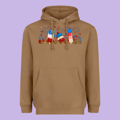 Fourth Of July Popsicle Heavyweight Hoodie Designed By Ranaportraitstore