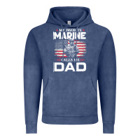 Vintage Denim my favorite marine calls me dad t  shirt father's day flag my favorite Vintage Hoodie - linhVisuals
