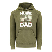 Vintage Olive my favorite marine calls me dad t  shirt father's day flag my favorite Vintage Hoodie - linhVisuals