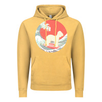 Vintage Mustard bedlington terrier t  shirt bedlington terrier gifts   ocean waves sur Vintage Hoodie - linhVisuals