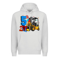 Dove Grey forklift birthday five Premium Hoodie - Artiststas