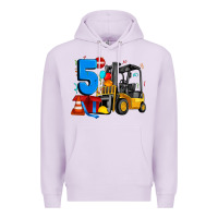 Lilac forklift birthday five Premium Hoodie - Artiststas