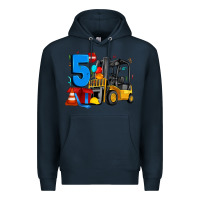 Navy forklift birthday five Premium Hoodie - Artiststas