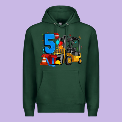 Forklift Birthday Five Premium Hoodie Designed By Artiststas
