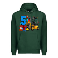 Sports Green forklift birthday five Premium Hoodie - Artiststas