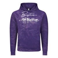 Cloud Purple boston skyline t shirt for women, men, girls & boys Vintage Hoodie - linhVisuals