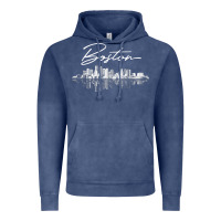 Vintage Denim boston skyline t shirt for women, men, girls & boys Vintage Hoodie - linhVisuals