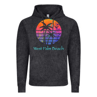 Vintage Black west palm beach tropical t shirt for family vacations Vintage Hoodie - linhVisuals