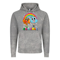 Cloud Rock cn the amazing world of gumball & darwin rainbow portrait pullover hoo Vintage Hoodie - linhVisuals