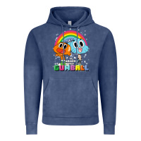 Vintage Denim cn the amazing world of gumball & darwin rainbow portrait pullover hoo Vintage Hoodie - linhVisuals