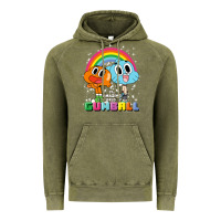 Vintage Olive cn the amazing world of gumball & darwin rainbow portrait pullover hoo Vintage Hoodie - linhVisuals