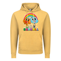Vintage Mustard cn the amazing world of gumball & darwin rainbow portrait pullover hoo Vintage Hoodie - linhVisuals