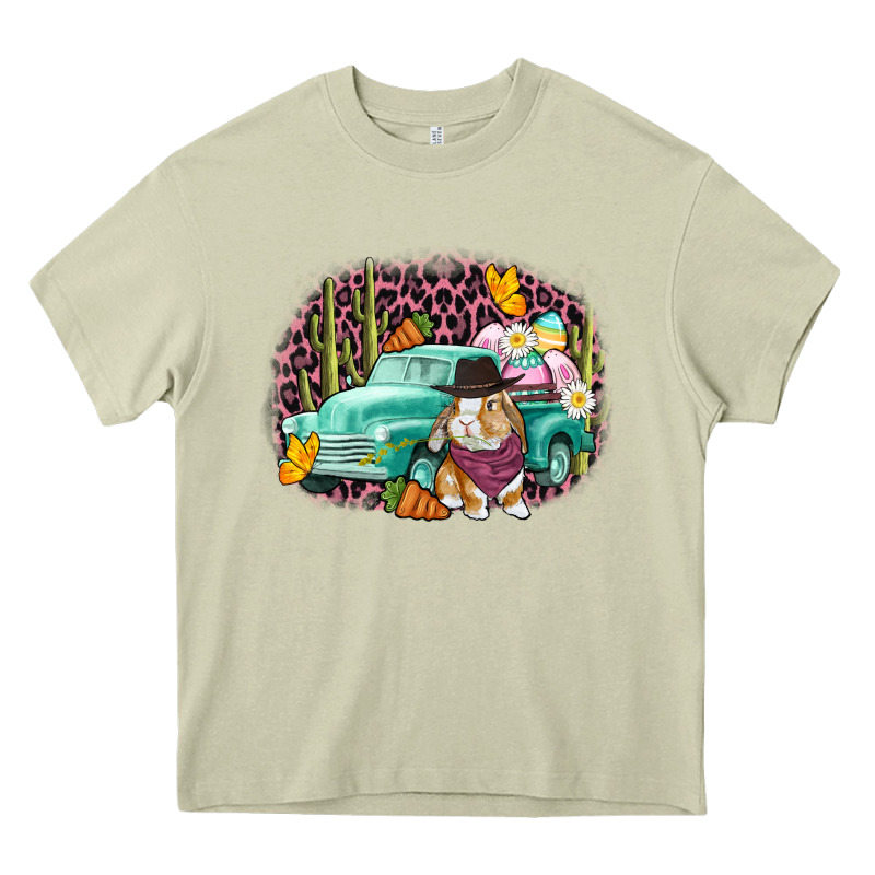 Western Rabbit Easter Day Heavy Core Tee by CowGirlArtShop | Teevron