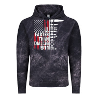 Cloud Black all faster than dialing 911 american flag gun lover for men t shirt Vintage Hoodie - linhVisuals