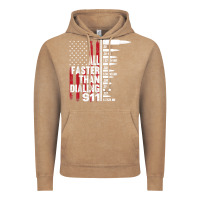 Vintage Coffee all faster than dialing 911 american flag gun lover for men t shirt Vintage Hoodie - linhVisuals