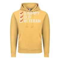 Vintage Mustard grumpy old veteran patriotic american military veteran t shirt Vintage Hoodie - linhVisuals