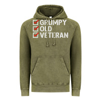Vintage Olive grumpy old veteran patriotic american military veteran t shirt Vintage Hoodie - linhVisuals