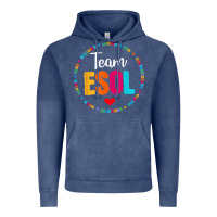 Vintage Denim back to school teachers crew students   team esol teacher t shirt Vintage Hoodie - linhVisuals