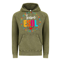 Vintage Olive back to school teachers crew students   team esol teacher t shirt Vintage Hoodie - linhVisuals