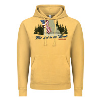 Vintage Mustard fort leonard wood fort lost in the woods missouri pullover hoodie Vintage Hoodie - linhVisuals