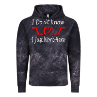 Cloud Black i don't know i just work here     t shirt Vintage Hoodie - linhVisuals