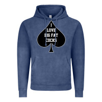 Vintage Denim i love big fat cocks queen of spades t shirt Vintage Hoodie - linhVisuals