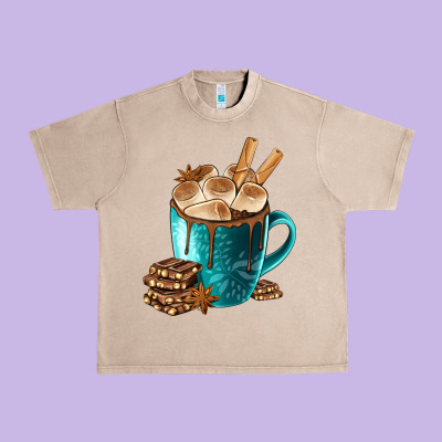 Chocolate And Coffee Urban Heavy Tee Designed By Fadigitalartstudio