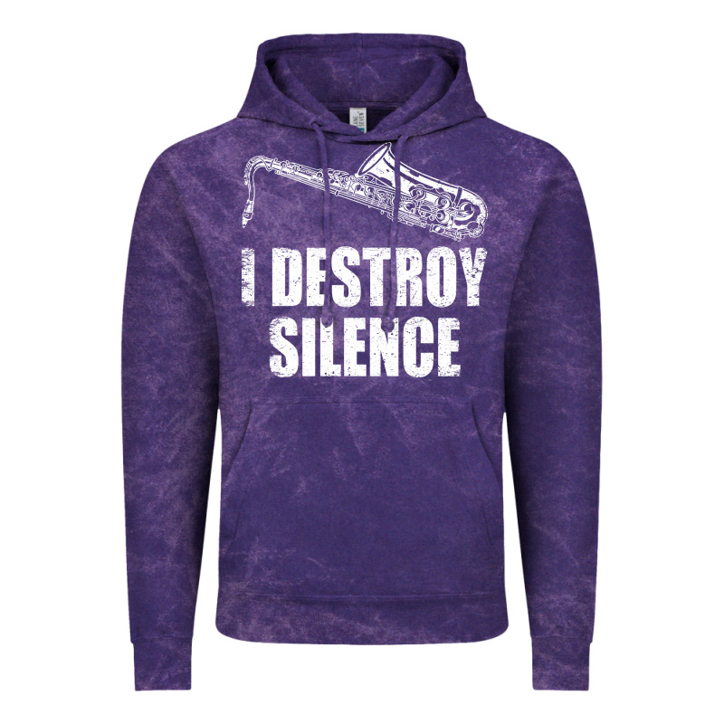 Saxophone I Destroy Silence Saxophonist | For Musicians Vintage Hoodie by linhVisuals | Teevron