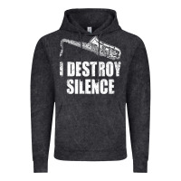 Vintage Black Saxophone I Destroy Silence Saxophonist | For Musicians Vintage Hoodie - linhVisuals
