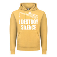 Vintage Mustard Saxophone I Destroy Silence Saxophonist | For Musicians Vintage Hoodie - linhVisuals