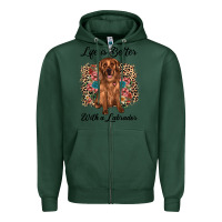 Sports Green life is better with a labrador Zipper Hoodie - JahusDesignShop