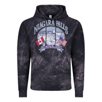 Cloud Black americana niagara falls scene canada america flags sweatshirt Vintage Hoodie - linhVisuals