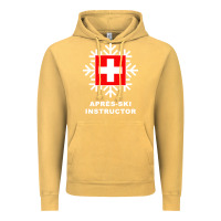 Vintage Mustard après ski instructor sweatshirt Vintage Hoodie - linhVisuals