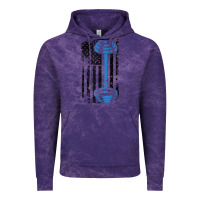 Cloud Purple american flag gym and fitness  weight lifting gift t shirt Vintage Hoodie - linhVisuals