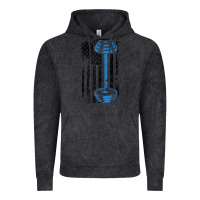 Vintage Black american flag gym and fitness  weight lifting gift t shirt Vintage Hoodie - linhVisuals